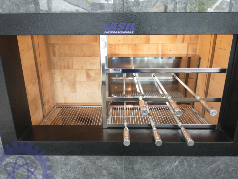 Modelo Bipartida com 6 espetos e grelha dupla